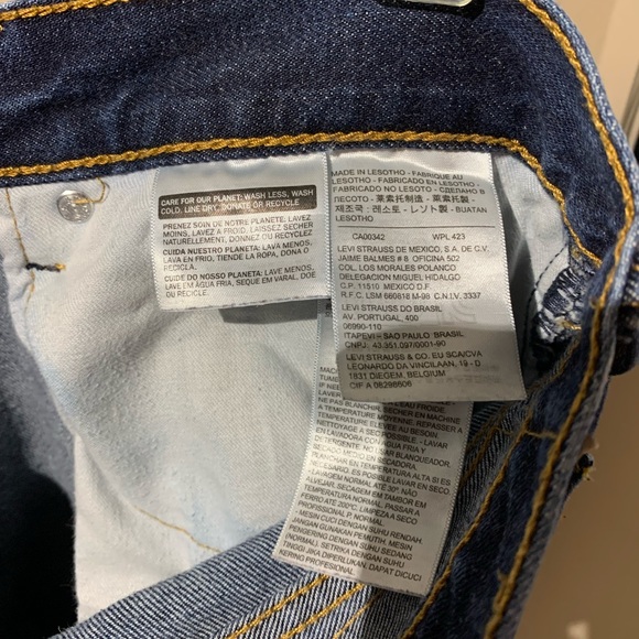 Levi's Men's Straight Jeans - Dark Blue - Picture 7 of 8